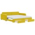 Sofá cama nido con cajones terciopelo amarillo 100x200