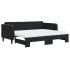 Sofá cama nido con colchón terciopelo negro 90x200