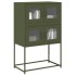 Aparador de acero verde oliva 68x39x107