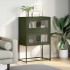 Aparador de acero verde oliva 68x39x107