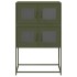 Aparador de acero verde oliva 68x39x107
