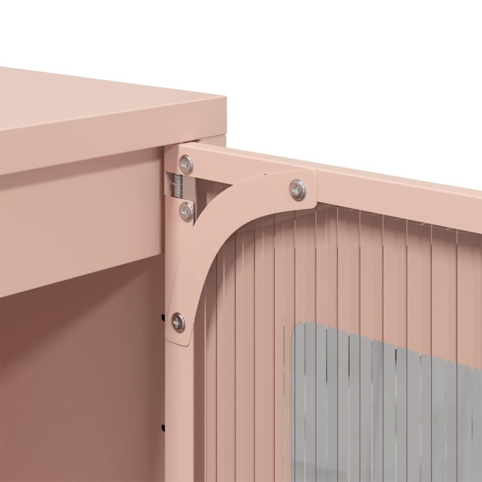 Aparador de acero rosa 68x39x123