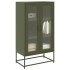 Aparador de acero verde oliva 68x39x123