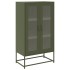 Aparador de acero verde oliva 68x39x123