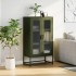 Aparador de acero verde oliva 68x39x123