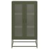 Aparador de acero verde oliva 68x39x123