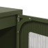 Aparador de acero verde oliva 68x39x123