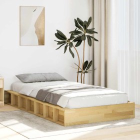 Estructura de cama sin colchón 75x190 cm madera maciza