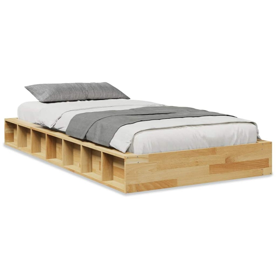 Estructura de cama sin colchón 75x190 cm madera maciza