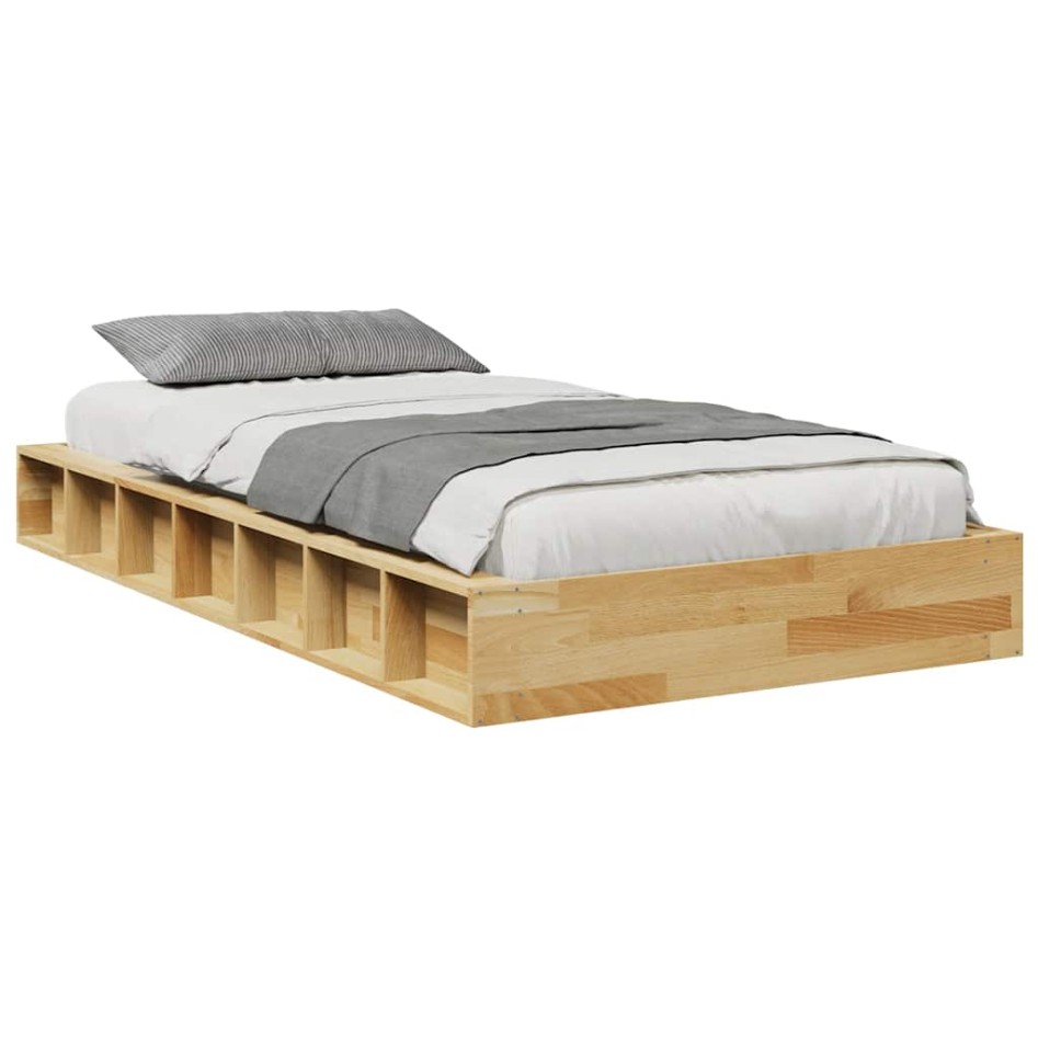 Estructura de cama sin colchón 100x200 cm madera maciza