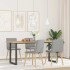 Sillas de comedor 4 uds tela gris