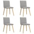 Sillas de comedor 4 uds tela gris