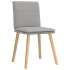 Sillas de comedor 4 uds tela gris