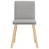 Sillas de comedor 4 uds tela gris