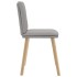 Sillas de comedor 4 uds tela gris
