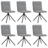 Sillas de comedor 6 unidades de tela gris