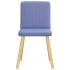 Sillas de comedor 4 uds tela azul