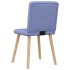 Sillas de comedor 4 uds tela azul