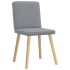 Sillas de comedor 6 unidades de tela gris