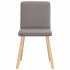 Sillas de comedor 6 unidades de tela gris