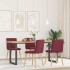 Sillas de comedor 4 unidades tela rojo