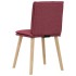 Sillas de comedor 4 unidades tela rojo