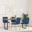 Sillas de comedor 4 unidades tela azul
