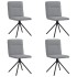 Sillas de comedor 4 unidades tela gris
