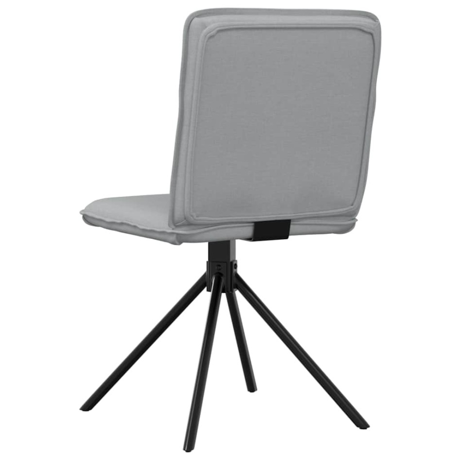 Sillas de comedor 4 unidades tela gris