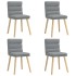 Sillas de comedor 4 unidades tela gris