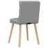 Sillas de comedor 4 unidades tela gris
