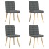 Sillas de comedor giratorias 4 unidades tela gris