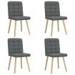 Sillas de comedor giratorias 4 unidades tela gris oscuro