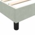 Cama box spring con colchón terciopelo gris claro 90x220