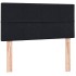 Cama box spring con colchón terciopelo negro 90x220