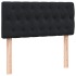 Cama box spring con colchón terciopelo negro 90x220