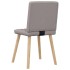 Sillas de comedor 6 unidades de tela gris