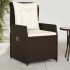 Sillones reclinables de jardín 2 uds ratán sintético