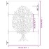 Puerta de jardín acero corten diseño árbol 85x125