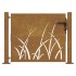 Puerta de jardín acero corten diseño hierba 105x105