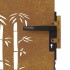 Puerta de jardín acero corten diseño bambú 85x100