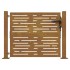 Puerta de jardín acero corten diseño cuadrado 105x80