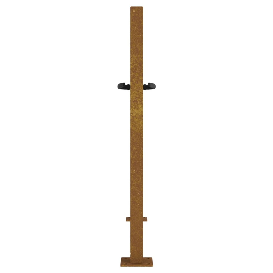 Puerta de jardín acero corten diseño cuadrado 105x80