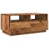 Mesa de centro con luces LED madera envejecida 90x49x40