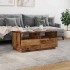 Mesa de centro con luces LED madera envejecida 90x49x40