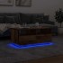 Mesa de centro con luces LED madera envejecida 90x49x40