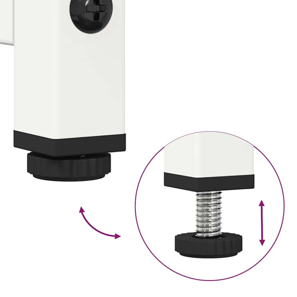 Aparador de acero blanco 68x39x123