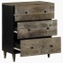 Aparadores 2 uds de madera maciza de mango gris