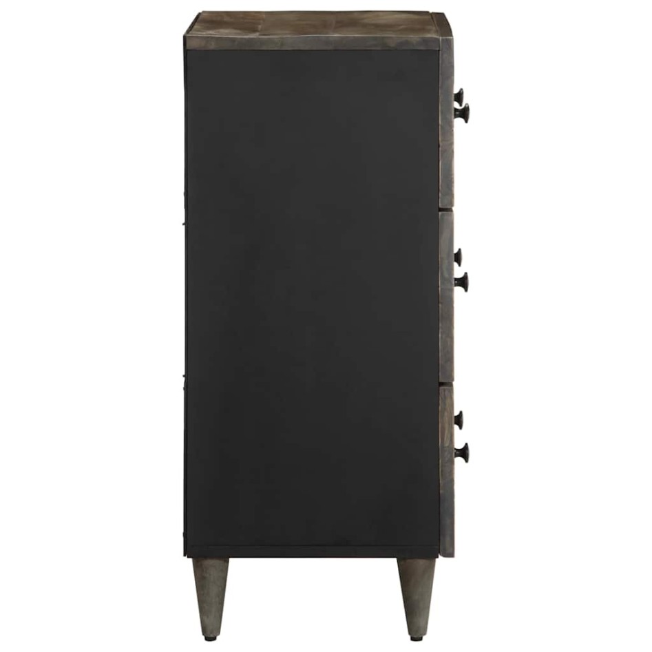 Aparadores 2 uds de madera maciza de mango gris