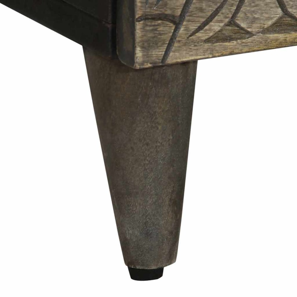 Aparadores 2 uds de madera maciza de mango gris